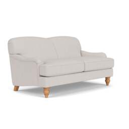 Large 2 Seater Sofa - Soft White - Luxury Italian Linen - Ashbee - The Cotswold Company - thumbnail 1