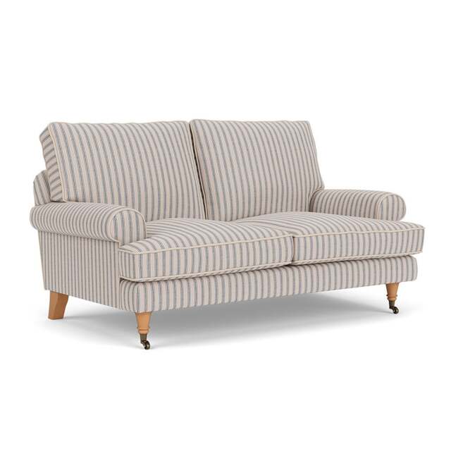 2 Seater Sofa - Indigo - Kingham Stripe - Stewart - The Cotswold Company - image 1