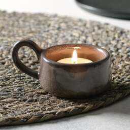Stoneware Tealight Cup Tawny - Home Accessories - The Cotswold Company