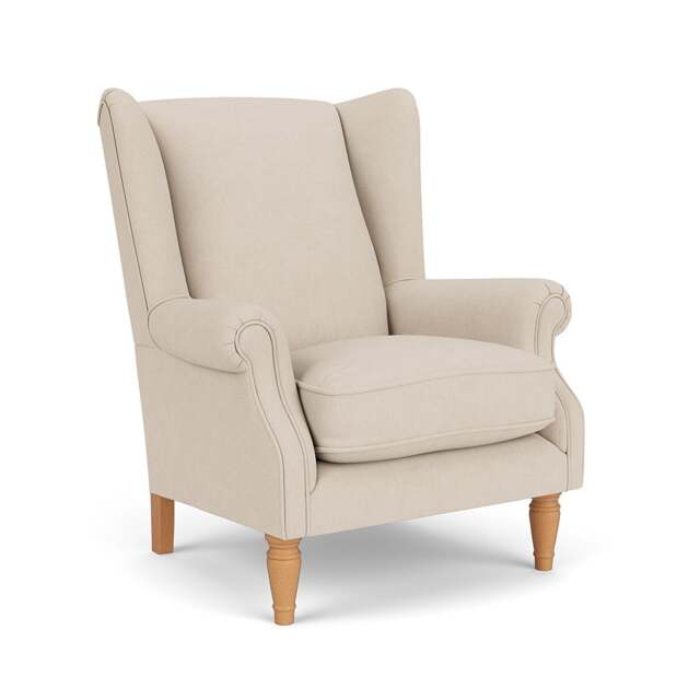 Armchair - Lily White - House Linen Mix - Alice - The Cotswold Company - image 1