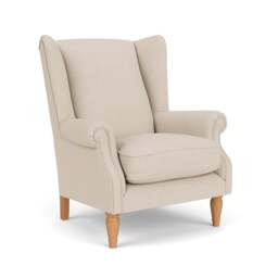 Armchair - Lily White - House Linen Mix - Alice - The Cotswold Company