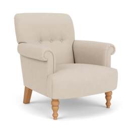 Armchair - Lily White - House Linen Mix - Harriet - The Cotswold Company - thumbnail 1