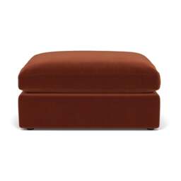 Foot Stool - Brick - Matt Velvet - Clarke Large - The Cotswold Company - thumbnail 2