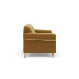 Large 2 Seater Sofa - Mustard - Matt Velvet - Chapman - The Cotswold Company - thumbnail 3