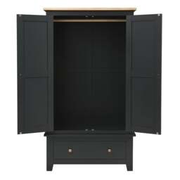 Double Wardrobe - Chester Charcoal - The Cotswold Company - thumbnail 6