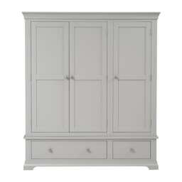 Chantilly Pebble Grey Triple Wardrobe - The Cotswold Company - thumbnail 6