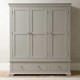 Chantilly Pebble Grey Triple Wardrobe - The Cotswold Company - thumbnail 3