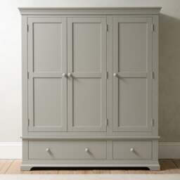 Chantilly Pebble Grey Triple Wardrobe - The Cotswold Company - thumbnail 4