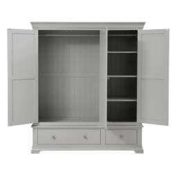 Chantilly Pebble Grey Triple Wardrobe - The Cotswold Company - thumbnail 7