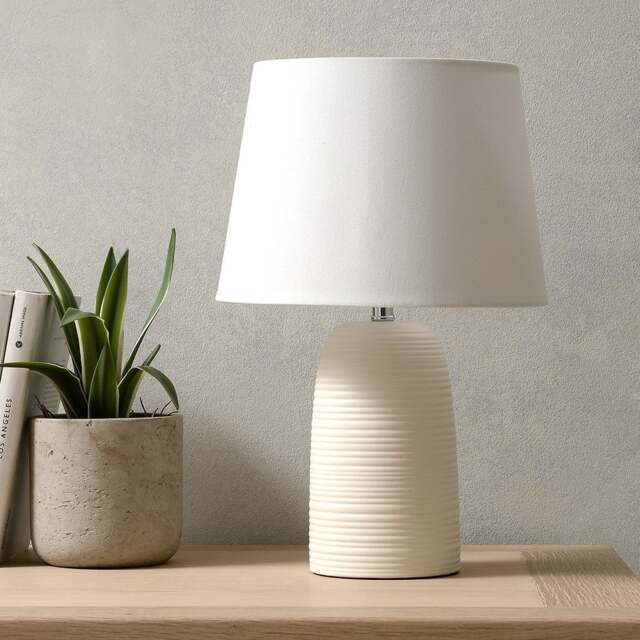 Louie Ceramic Bedside Lamp - Warm White - Home Accessories - The Cotswold Company - image 1