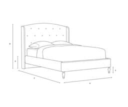 King Size Classic Bedstead - Natural - Eco Chenille - Gilmore - The Cotswold Company - thumbnail 5