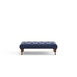 Foot Stool - Deep blue - Matt Velvet - Amelia Small - The Cotswold Company - thumbnail 7