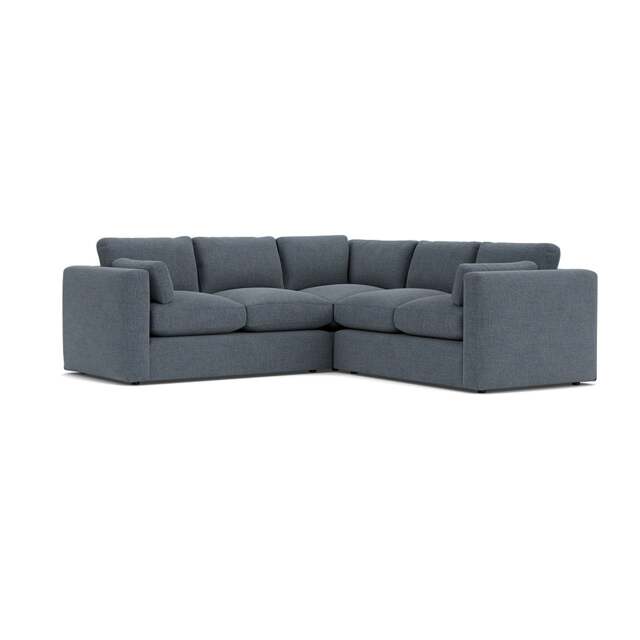 Clarke Compact Corner Sofa - Indigo - Rustic Weave - The Cotswold Company - image 1