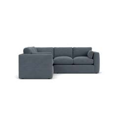 Clarke Compact Corner Sofa - Indigo - Rustic Weave - The Cotswold Company - thumbnail 3