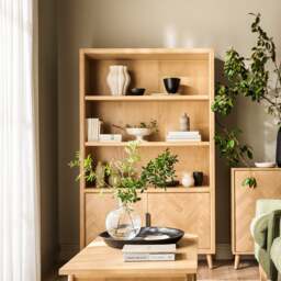 Harnhill Pale Ash Large Bookcase - The Cotswold Company - thumbnail 2
