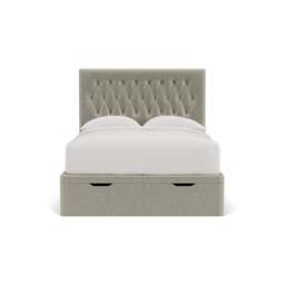 Calvert Double Ottoman Storage Bed - Natural - Eco Chenille - The Cotswold Company - thumbnail 2