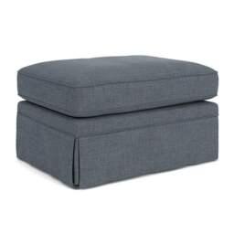 Foot Stool - Indigo - Rustic Weave - Dawson Small - The Cotswold Company