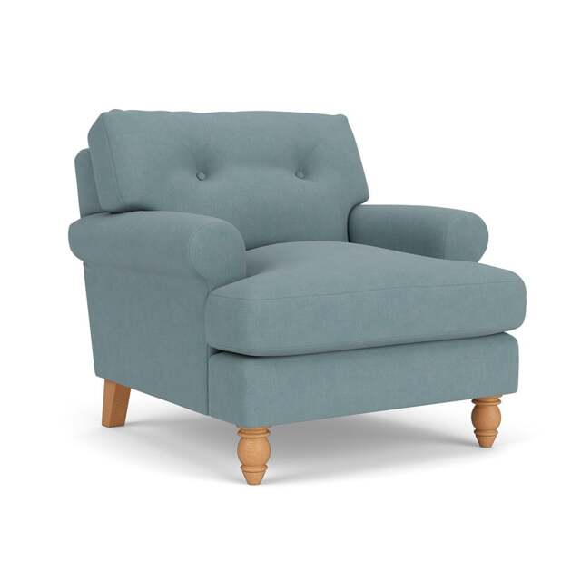 Armchair - Sky blue - House Linen Mix - Talbot - The Cotswold Company - image 1