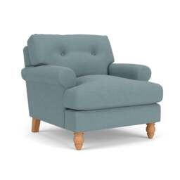 Armchair - Sky blue - House Linen Mix - Talbot - The Cotswold Company - thumbnail 1