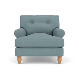 Armchair - Sky blue - House Linen Mix - Talbot - The Cotswold Company - thumbnail 2