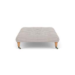 Foot Stool - Indigo - Kingham Stripe - Amelia Large - The Cotswold Company - thumbnail 3