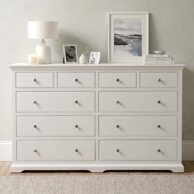 Fairford Soft White 10 Drawer Chest - The Cotswold Company - image 1