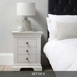 Pair of Bedside Tables - Chantilly Warm White - The Cotswold Company