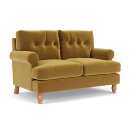 2 Seater Sofa - Mustard - Matt Velvet - Talbot - The Cotswold Company
