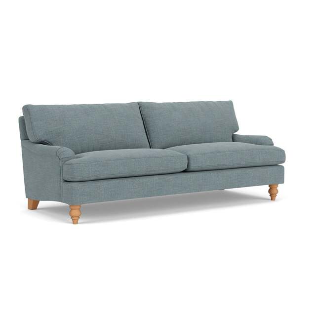 4 Seater Sofa - Teal Marl - Rustic Weave - Morris - The Cotswold Company - image 1
