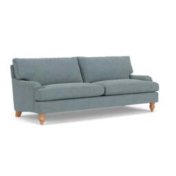 4 Seater Sofa - Teal Marl - Rustic Weave - Morris - The Cotswold Company - thumbnail 1
