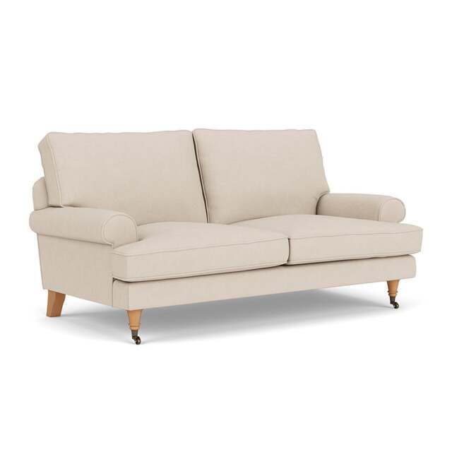 Large 2 Seater Sofa - Lily White - House Linen Mix - Stewart - The Cotswold Company - image 1
