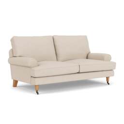 Large 2 Seater Sofa - Lily White - House Linen Mix - Stewart - The Cotswold Company - thumbnail 1