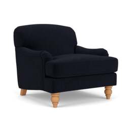 Ashbee Armchair - Ink - Eco Chenille - The Cotswold Company