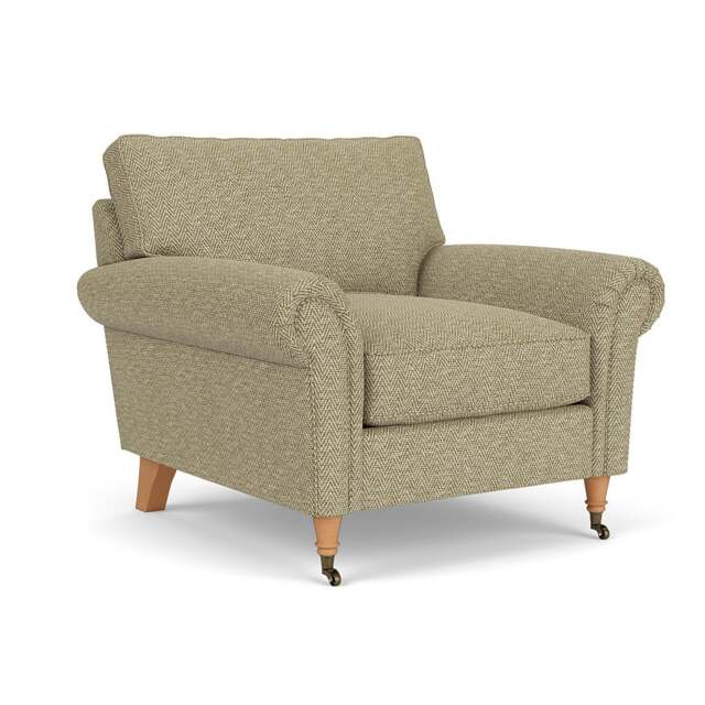 Armchair - Apple - Herringbone Weave - Osbourne - The Cotswold Company - image 1