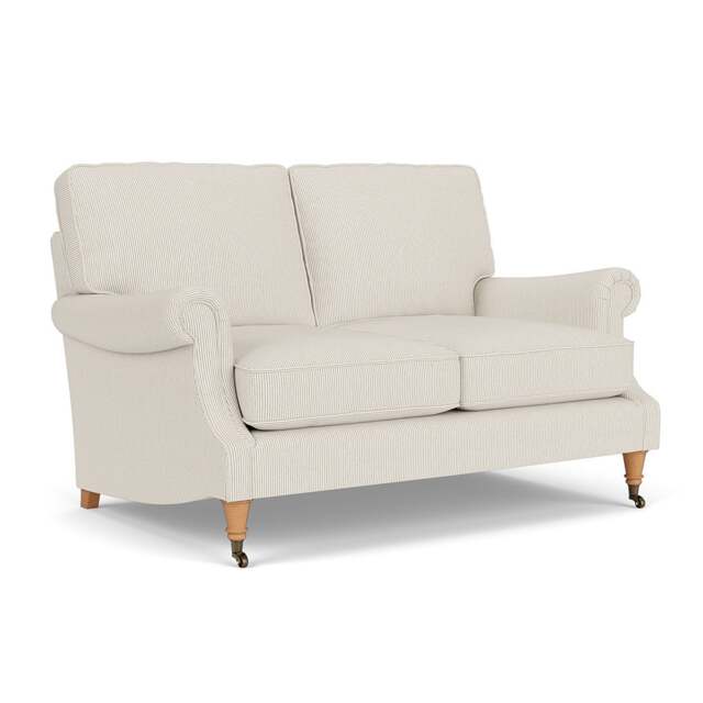 Large 2 Seater Sofa - Natural - Broadway Stripe - Taylor High Back - The Cotswold Company - image 1