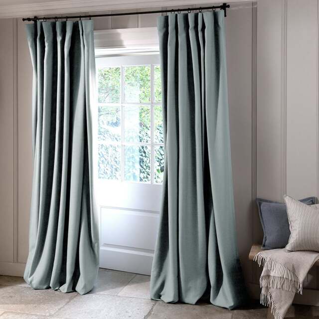 Curtain Pair - 167x274cm - Apsley Pale Duck Egg - The Cotswold Company - image 1