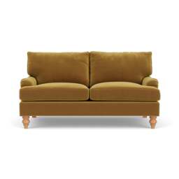 Large 2 Seater Sofa - Mustard - Matt Velvet - Morris - The Cotswold Company - thumbnail 2