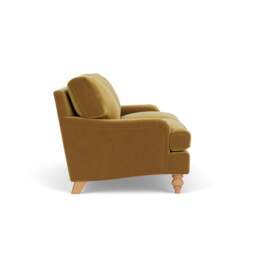 Large 2 Seater Sofa - Mustard - Matt Velvet - Morris - The Cotswold Company - thumbnail 3