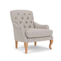 Armchair - Indigo - Kingham Stripe - Olivia - The Cotswold Company