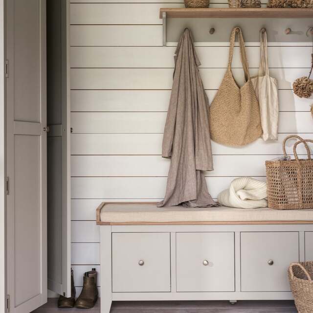 4 Drawer Shoe Bench - Chester Dove Grey - The Cotswold Company - image 1