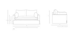 Ashton Large 2 Seater - Lake Marl - Aquaclean Oxford - The Cotswold Company - thumbnail 4