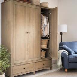 Bibury Smoked Oak Triple Wardrobe - The Cotswold Company - thumbnail 1