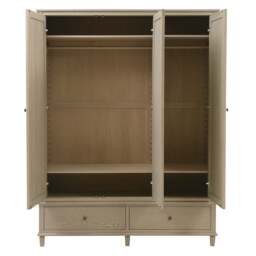 Bibury Smoked Oak Triple Wardrobe - The Cotswold Company - thumbnail 5
