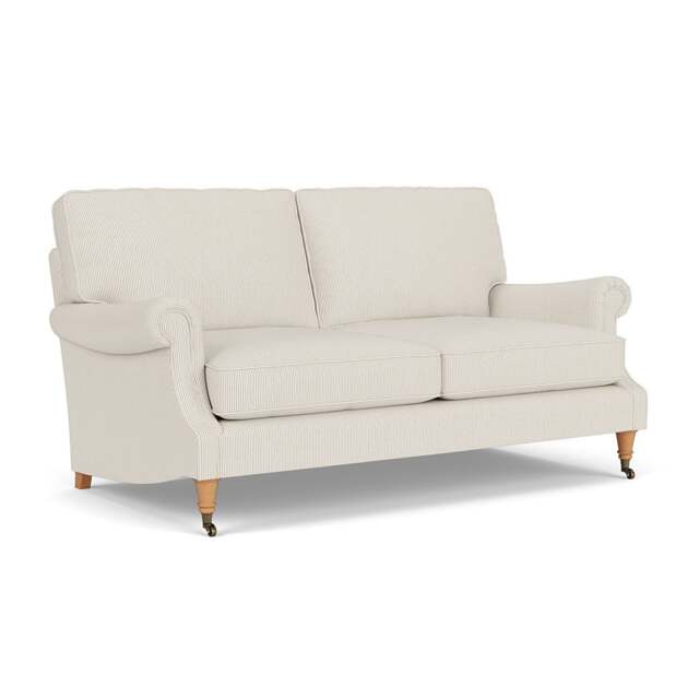 3 Seater Sofa - Natural - Broadway Stripe - Taylor High Back - The Cotswold Company - image 1