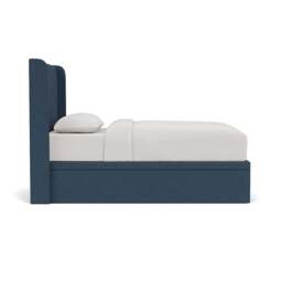 Parker Double Ottoman Storage Bed - Indigo - House Linen Mix - The Cotswold Company - thumbnail 3