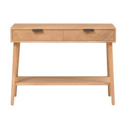 Harnhill Pale Ash Console Table with Drawers - The Cotswold Company - thumbnail 2