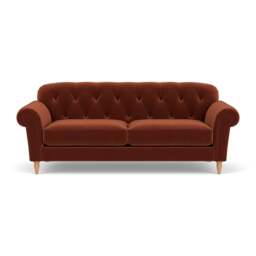 4 Seater Sofa - Brick - Matt Velvet - Chapman - The Cotswold Company - thumbnail 2