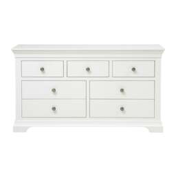 Chantilly Warm White 7 Drawer Wide Chest - The Cotswold Company - thumbnail 5