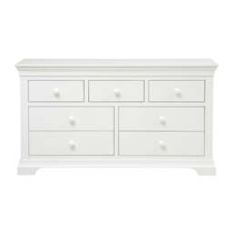 Chantilly Warm White 7 Drawer Wide Chest - The Cotswold Company - thumbnail 6
