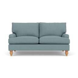 Large 2 Seater Sofa - Sky Blue - House Linen Mix - Morris - The Cotswold Company - thumbnail 2